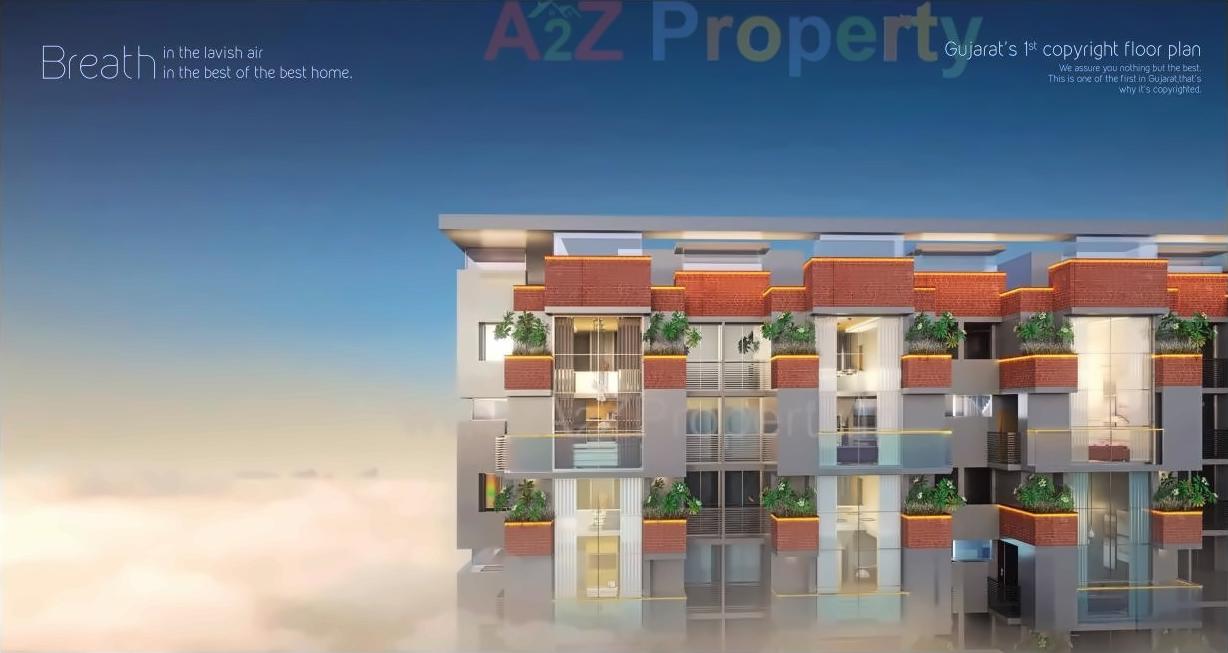 3D Elevation of real estate project Sky Udyaat located at Ghanteshwar, Rajkot, Gujarat