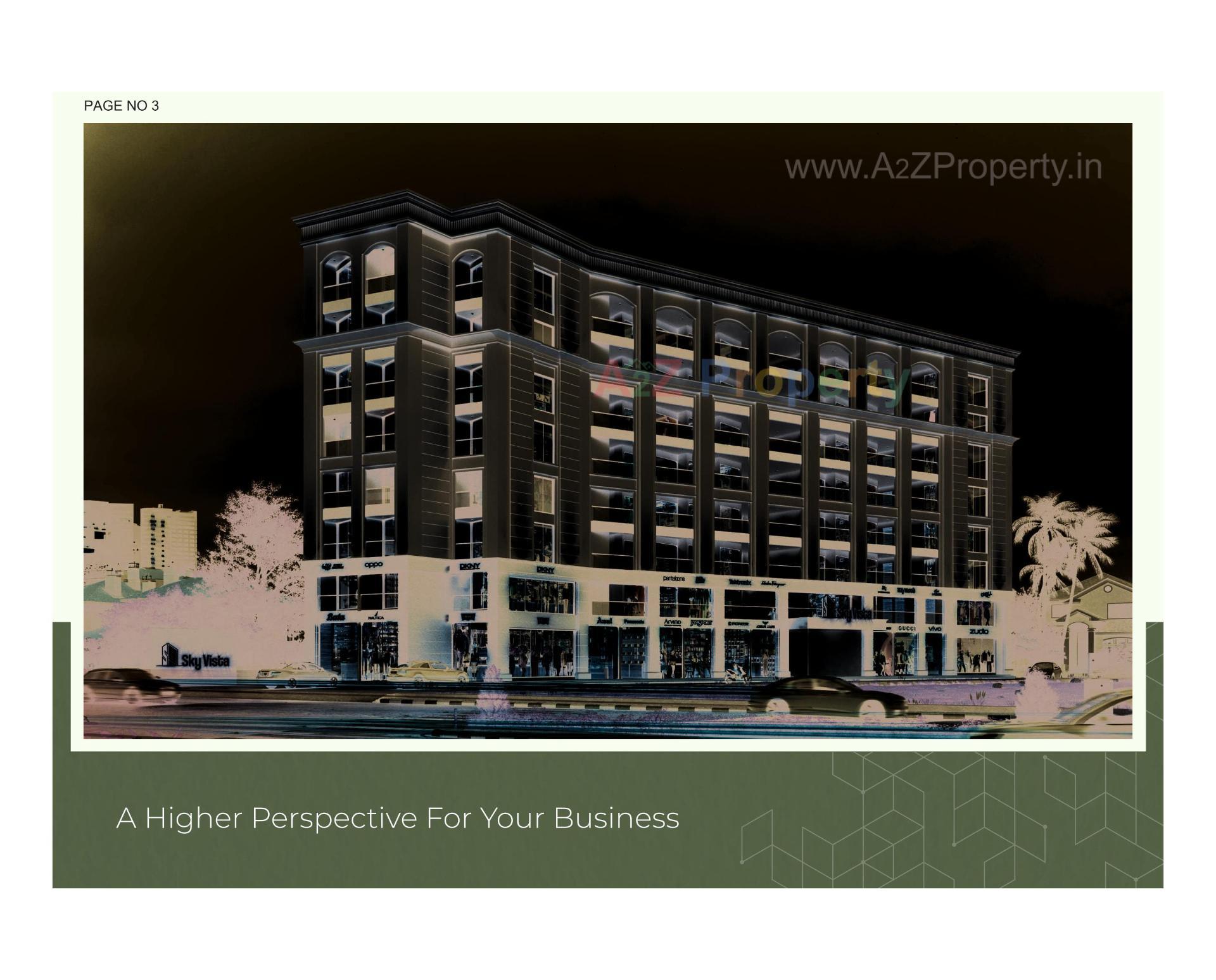 3D Elevation of real estate project Sky Vista located at Madhapar, Rajkot, Gujarat