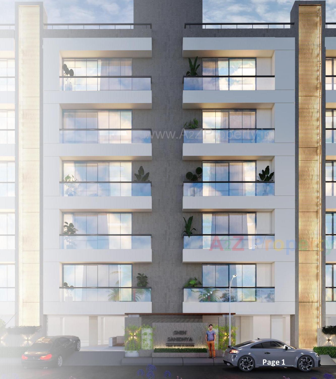 3D Elevation of real estate project Sneh Sanidhya located at Rajkot, Rajkot, Gujarat