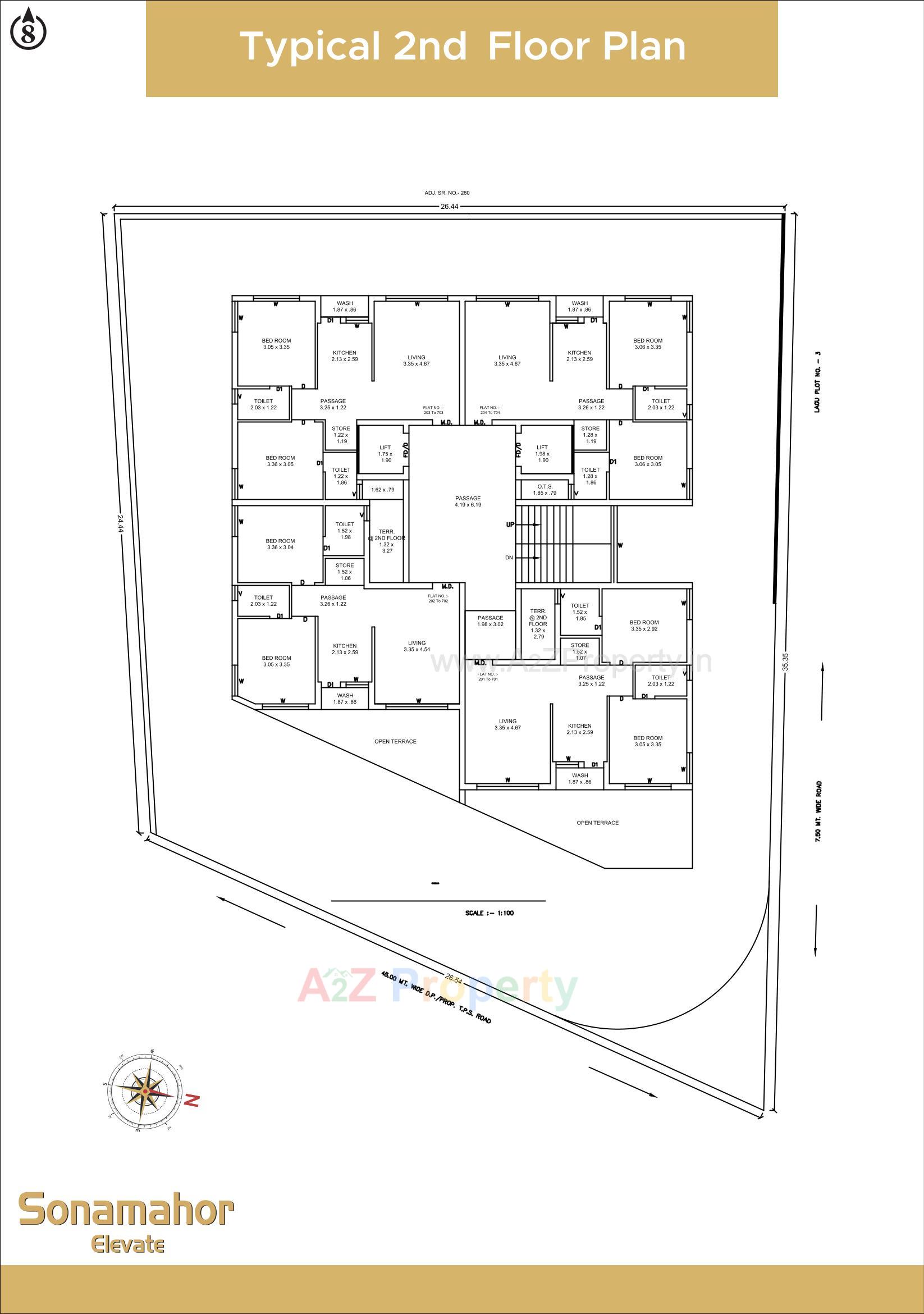 Layout of real estate project Sonamahor Elevate located at Kothariya, Rajkot, Gujarat
