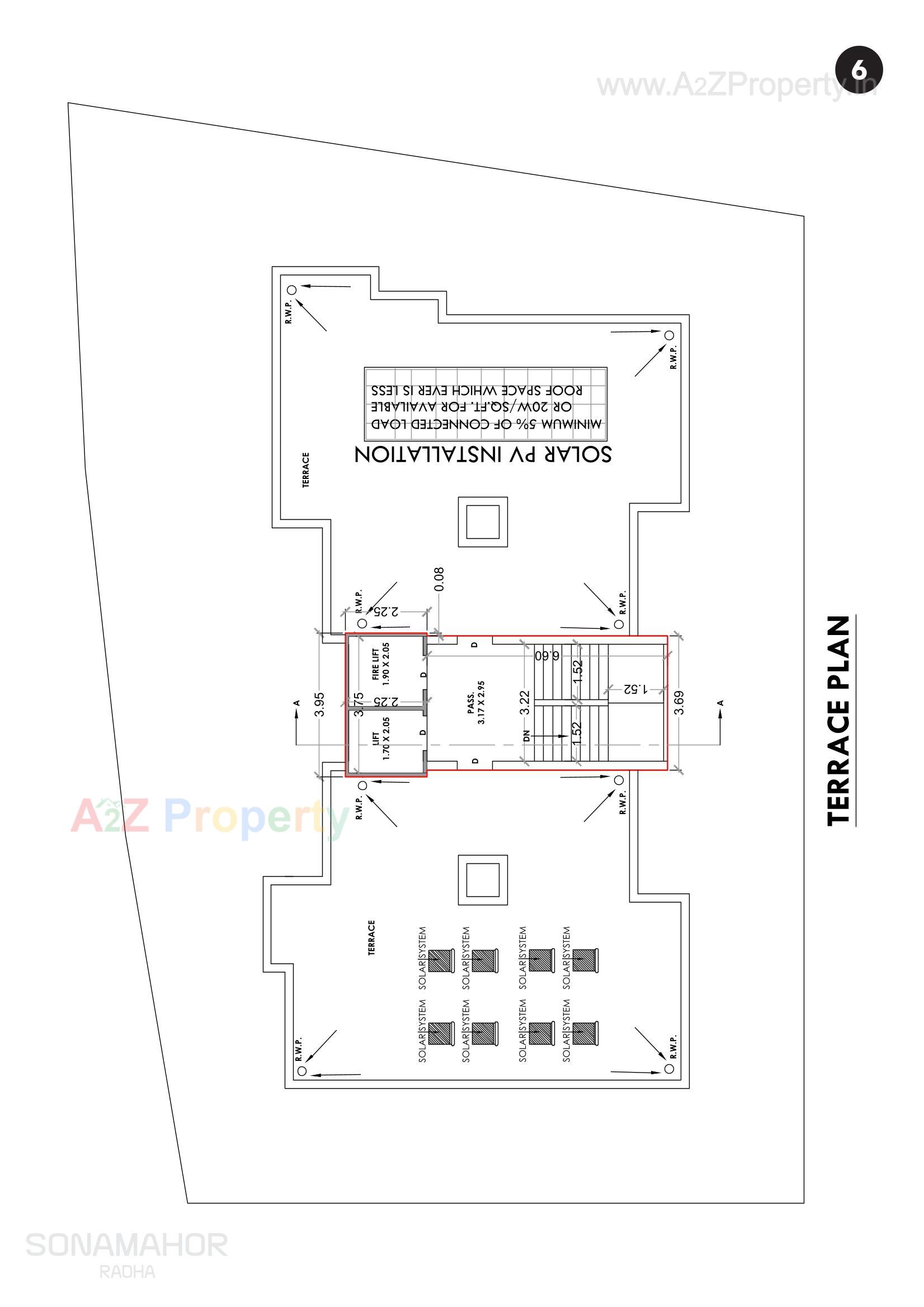 Layout of real estate project Sonamahor Radha located at Mavdi, Rajkot, Gujarat