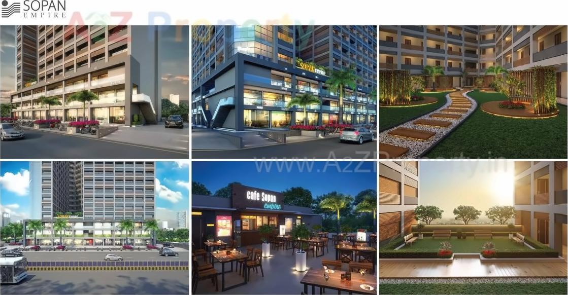 3D Elevation of real estate project Sopan Empire located at Mavdi, Rajkot, Gujarat