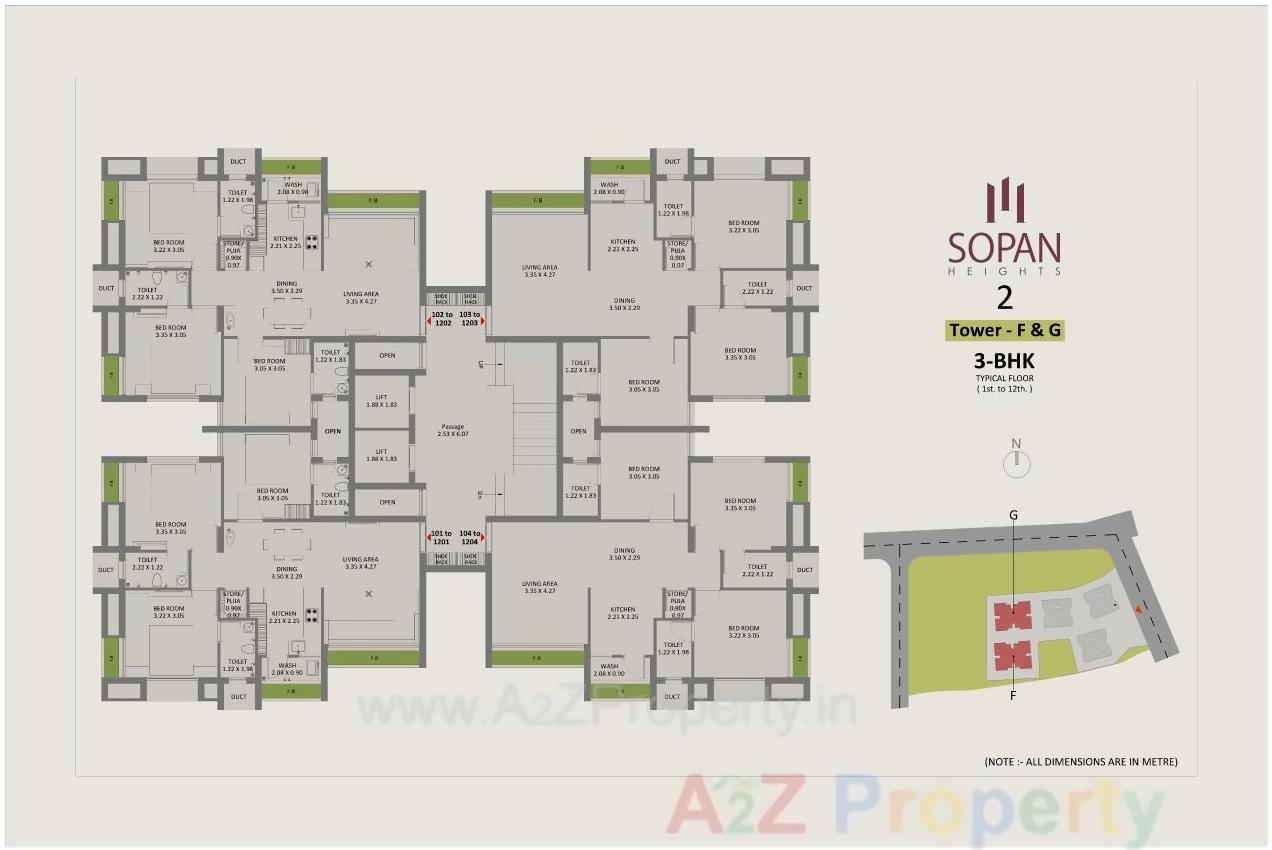 Layout of real estate project Sopan Heights located at Raiya, Rajkot, Gujarat