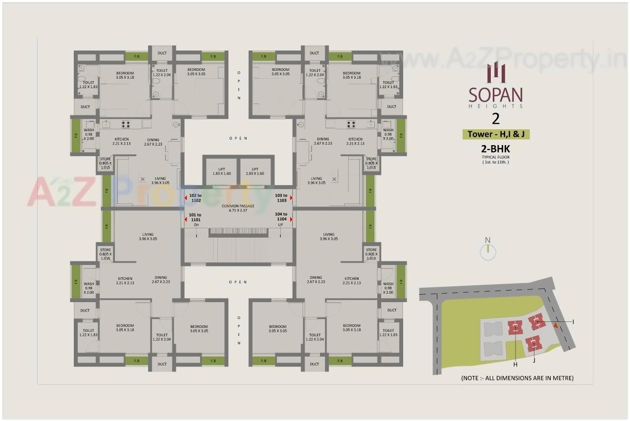 Layout of real estate project Sopan Heights located at Raiya, Rajkot, Gujarat