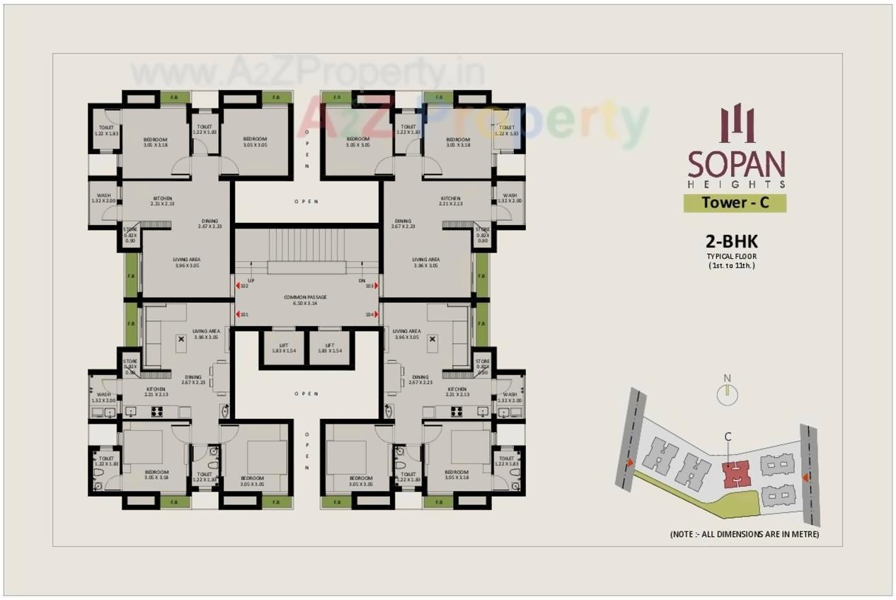 Layout of real estate project Sopan Heights located at Raiya, Rajkot, Gujarat