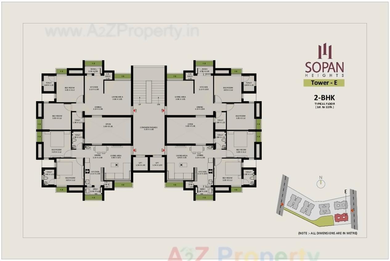 Layout of real estate project Sopan Heights located at Raiya, Rajkot, Gujarat