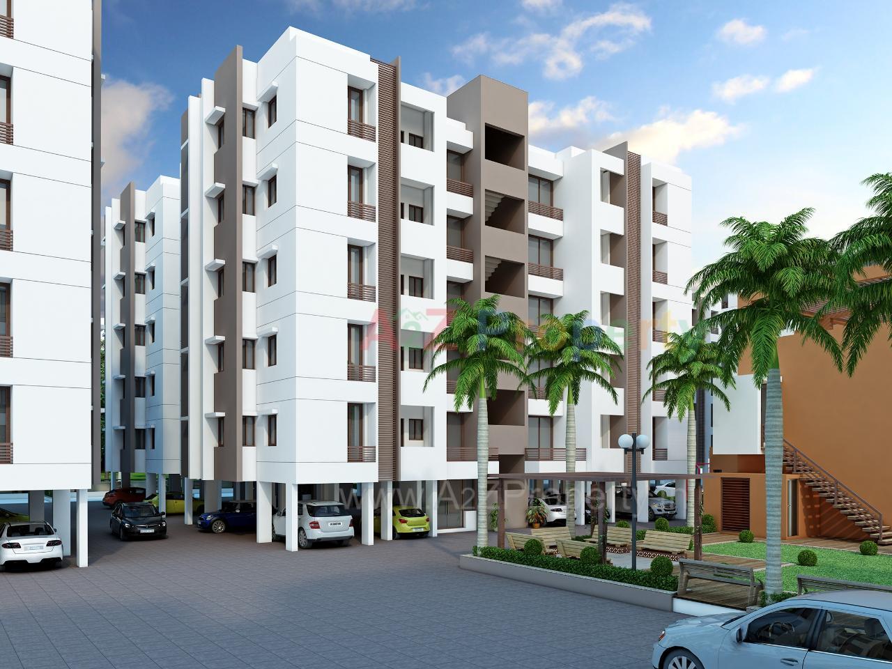 3D Elevation of real estate project Sopan Hill located at Raiya, Rajkot, Gujarat