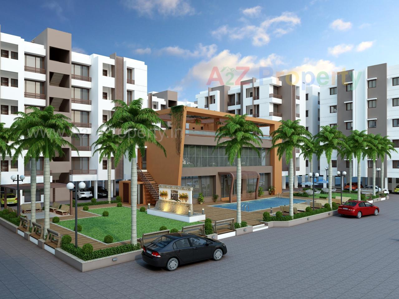 3D Elevation of real estate project Sopan Hill located at Raiya, Rajkot, Gujarat