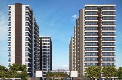 3D Elevation of real estate project Sopan Luxuria located at Raiya, Rajkot, Gujarat