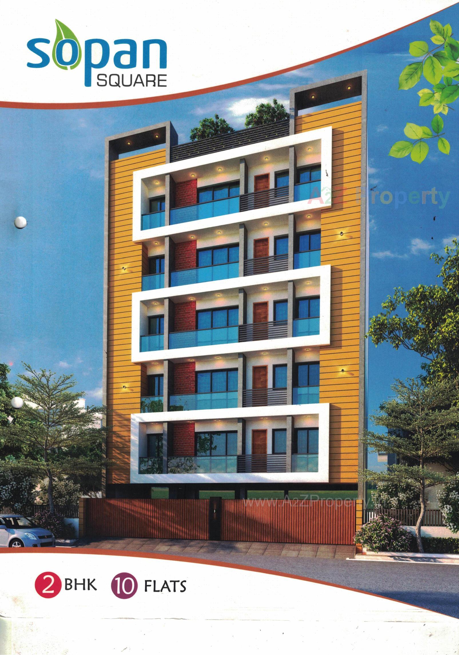 3D Elevation of real estate project Sopan Square located at Raiya, Rajkot, Gujarat