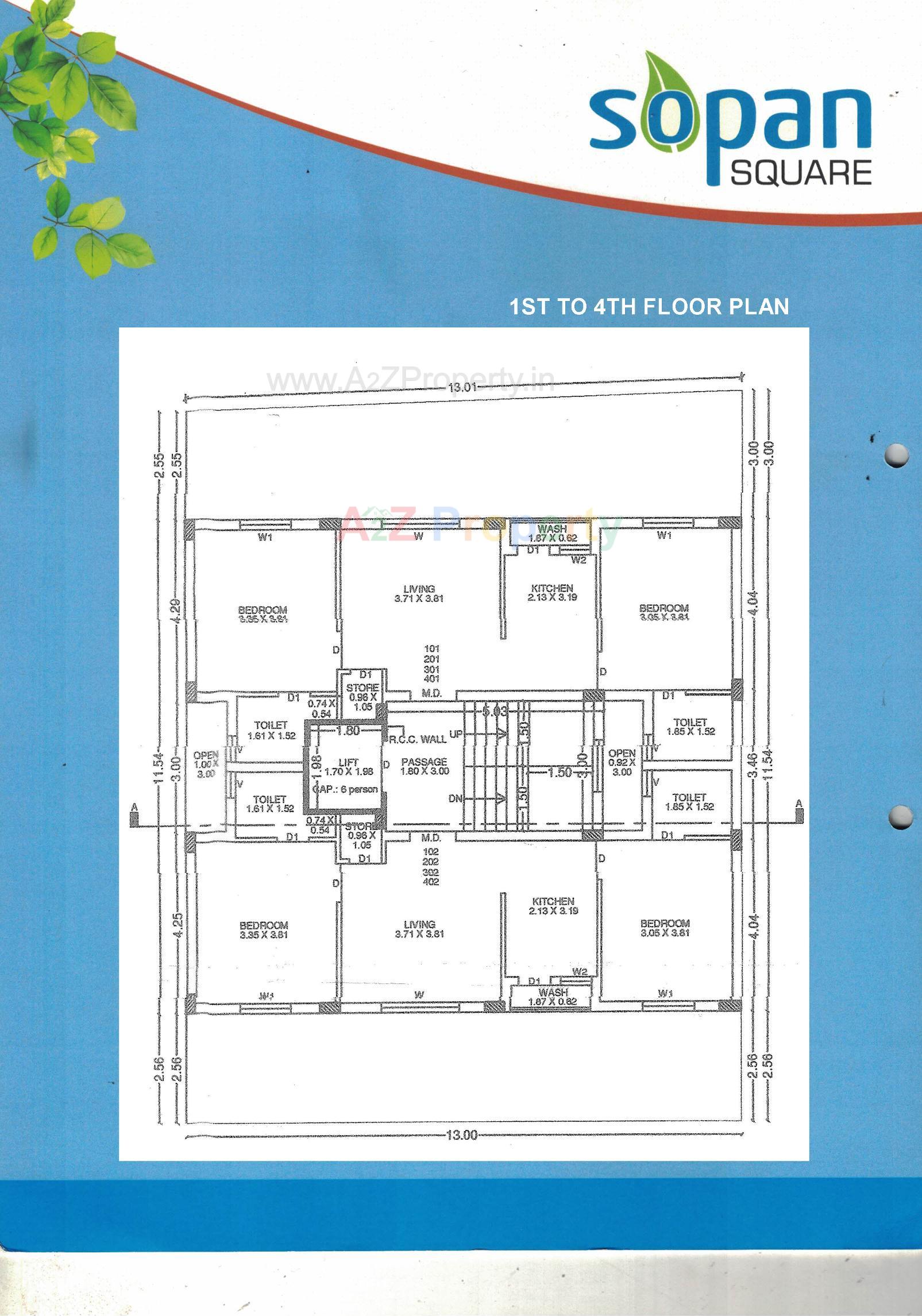 Layout of real estate project Sopan Square located at Raiya, Rajkot, Gujarat