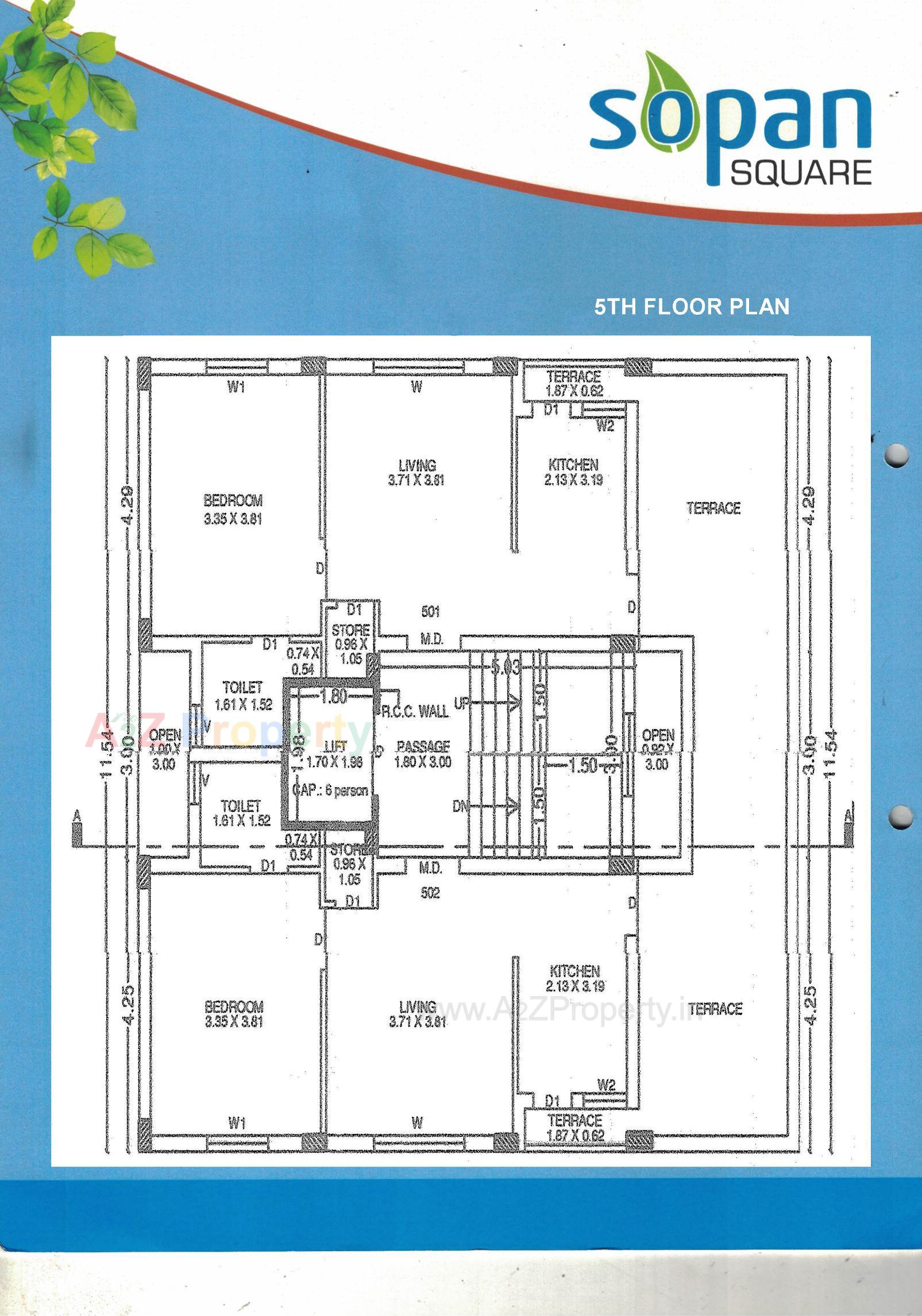 Layout of real estate project Sopan Square located at Raiya, Rajkot, Gujarat