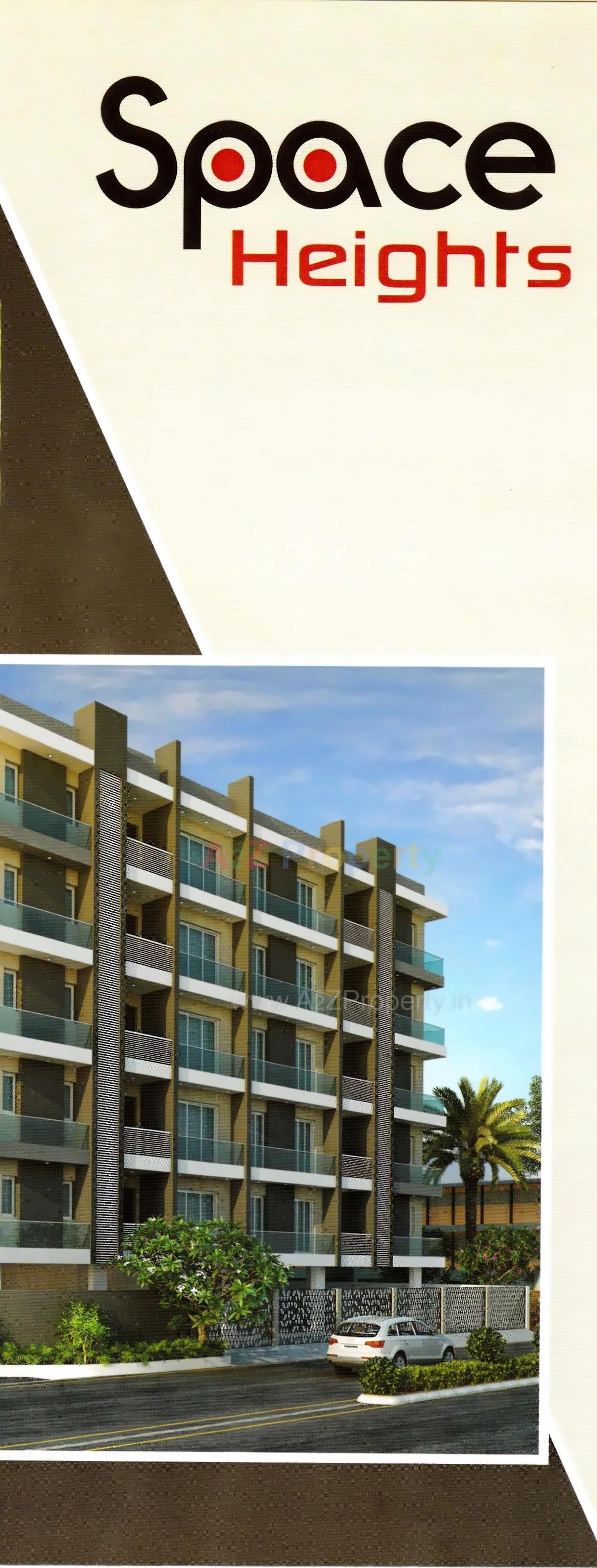 3D Elevation of real estate project Space Heights located at Raiya, Rajkot, Gujarat