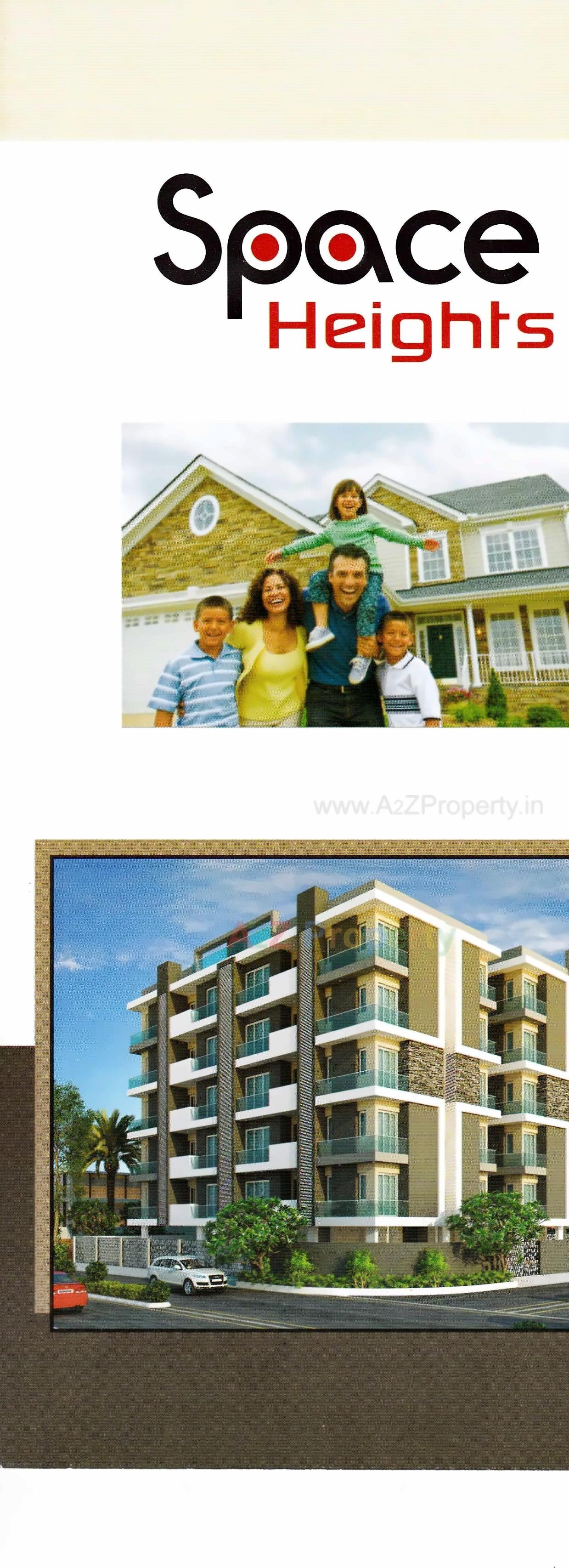 3D Elevation of real estate project Space Heights located at Raiya, Rajkot, Gujarat