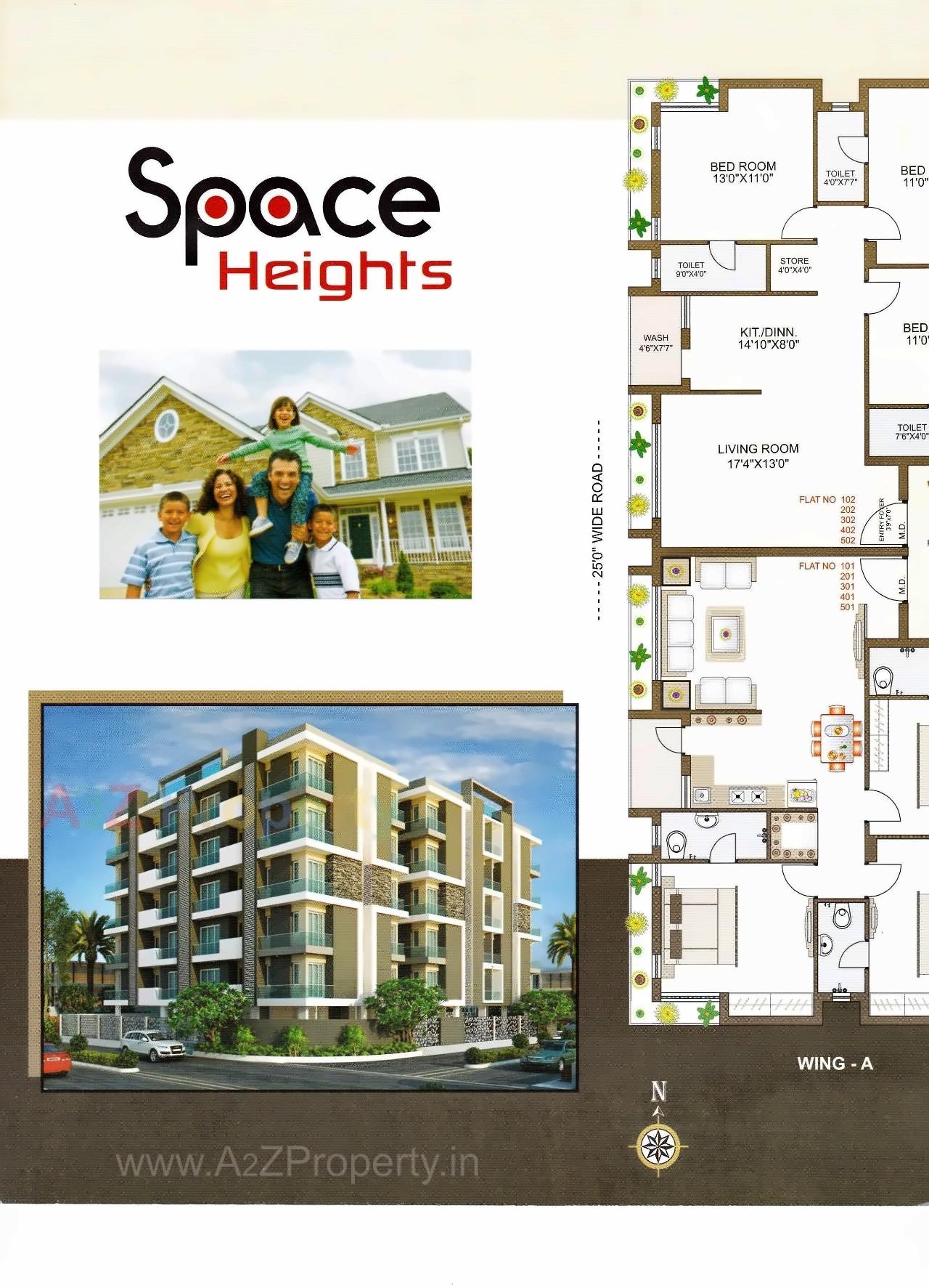 Layout of real estate project Space Heights located at Raiya, Rajkot, Gujarat
