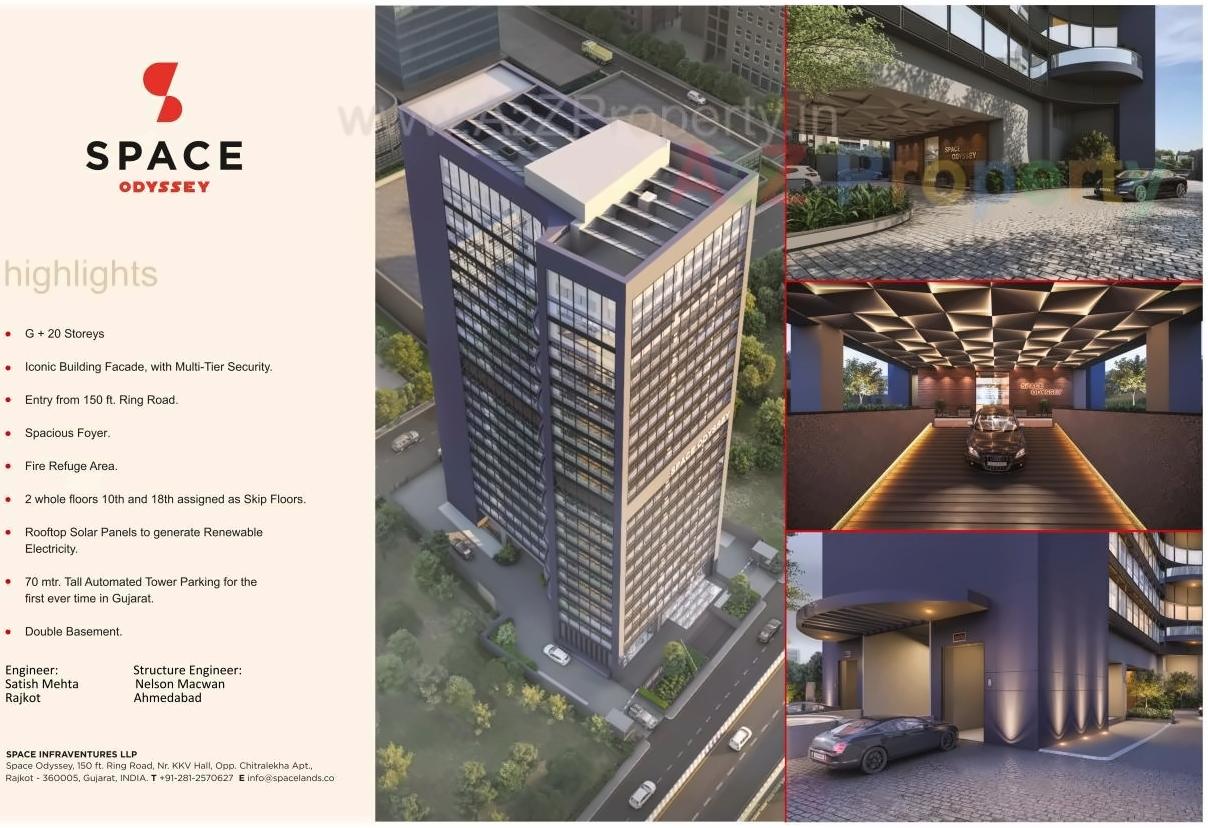 3D Elevation of real estate project Space Odyssey located at Nanamava, Rajkot, Gujarat