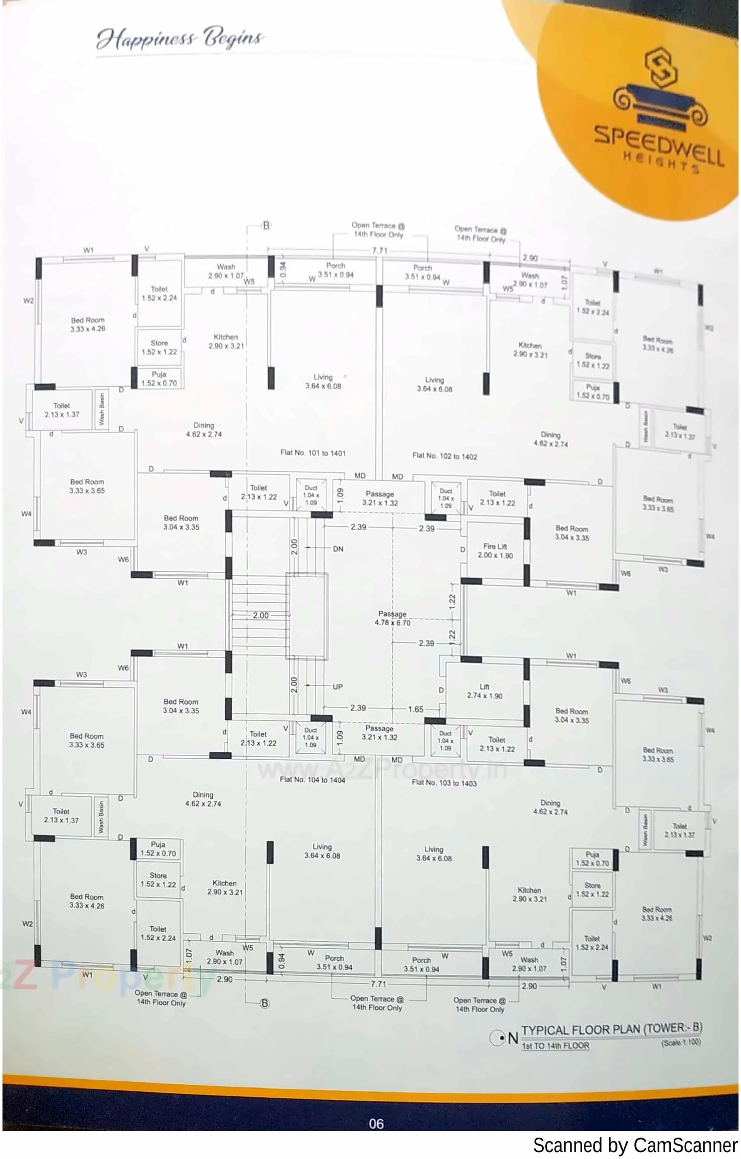 Layout of real estate project Speedwell Heights located at Rajkot, Rajkot, Gujarat