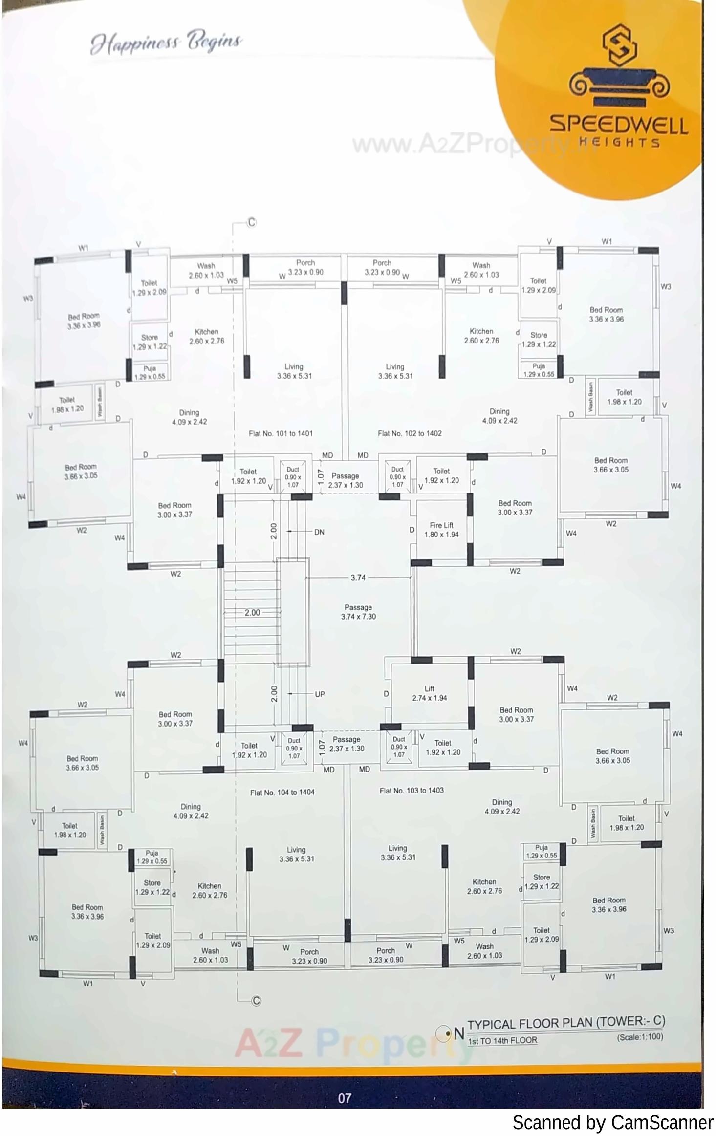 Layout of real estate project Speedwell Heights located at Rajkot, Rajkot, Gujarat