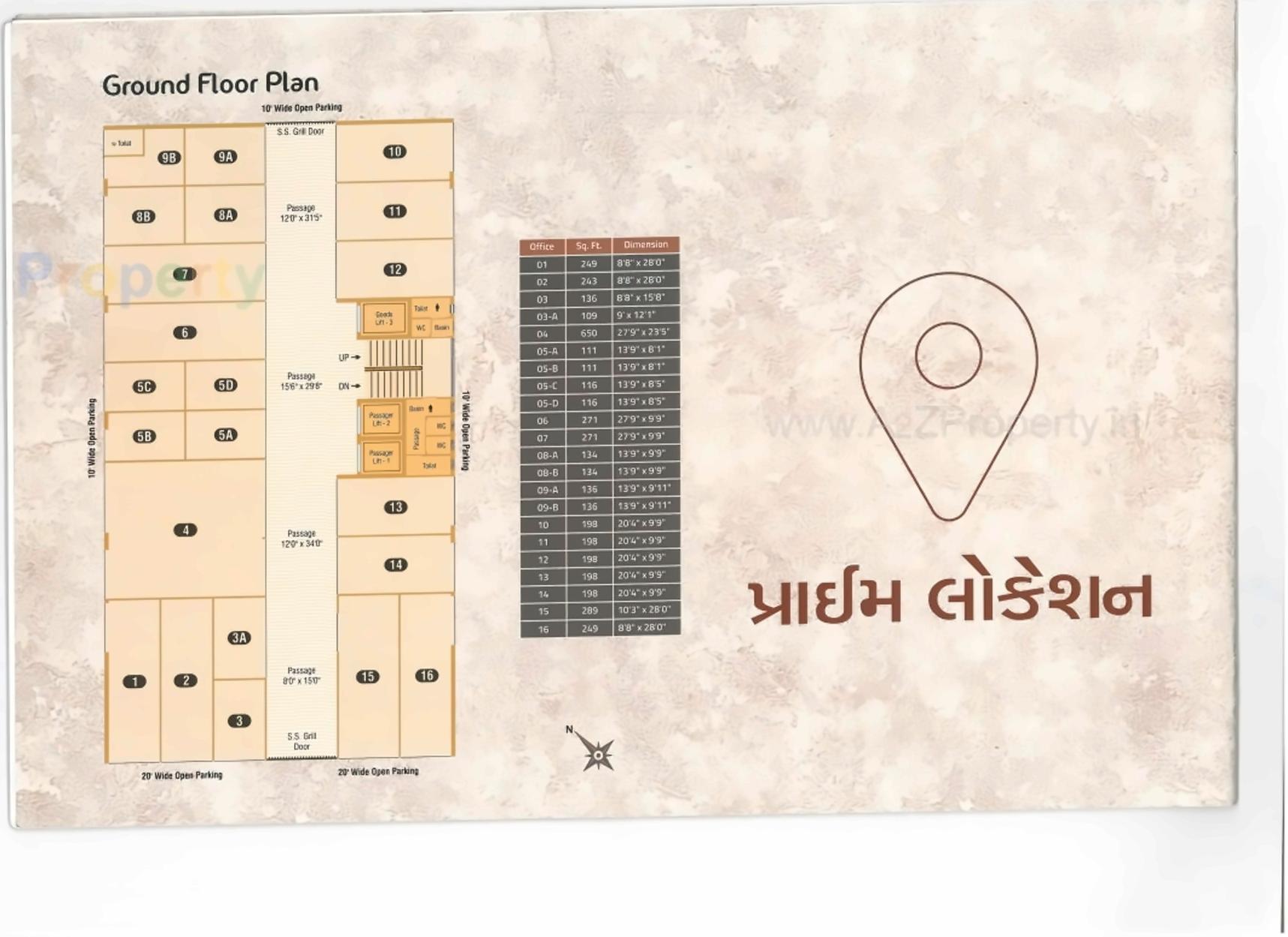 Layout of real estate project Sukh Sagar Avenue located at Rajkot, Rajkot, Gujarat