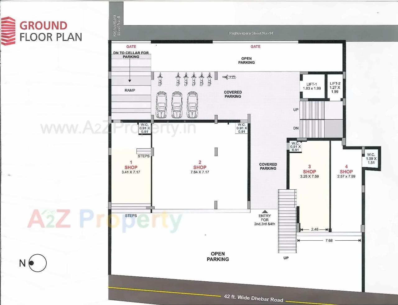 Layout of real estate project Sun Arcade located at Rajkot, Rajkot, Gujarat
