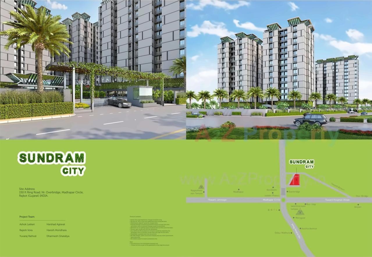 3D Elevation of real estate project Sundaram City located at Madhapar, Rajkot, Gujarat