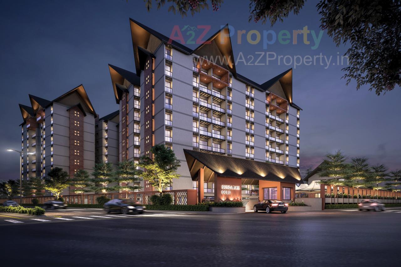 3D Elevation of real estate project Sundaram Gold located at Madhapar, Rajkot, Gujarat