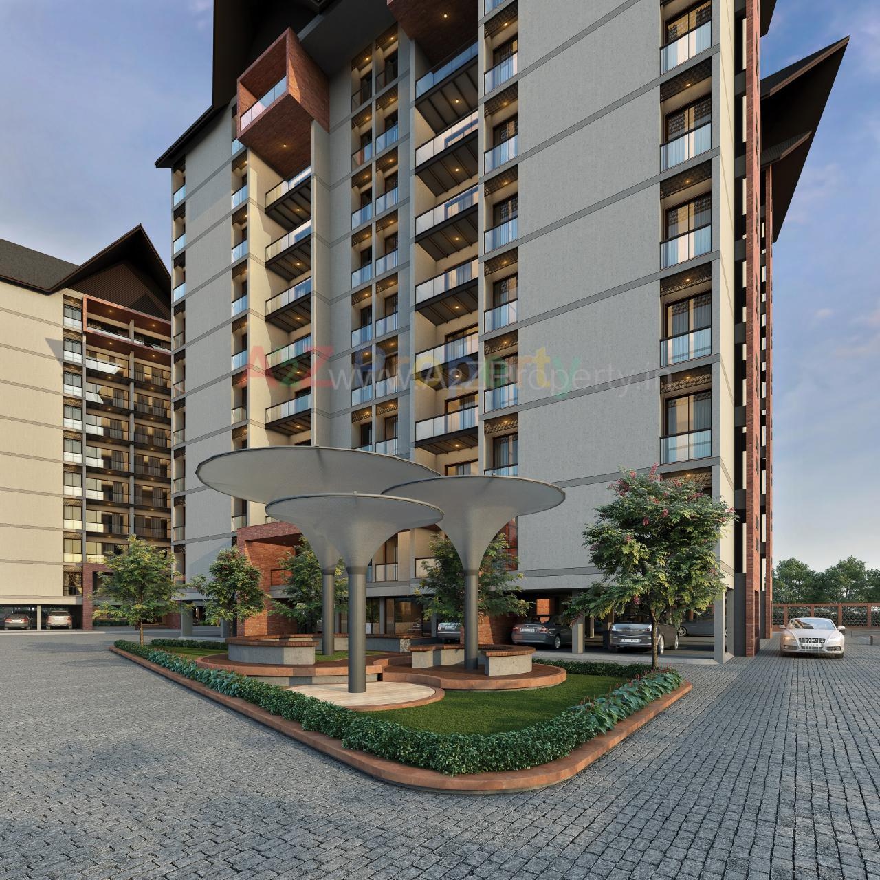 3D Elevation of real estate project Sundaram Gold located at Madhapar, Rajkot, Gujarat