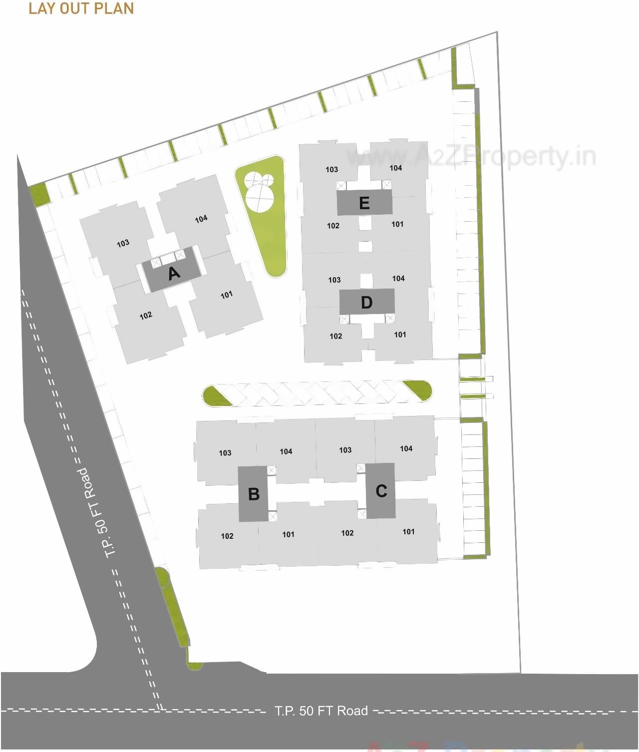 Layout of real estate project Sundaram Gold located at Madhapar, Rajkot, Gujarat