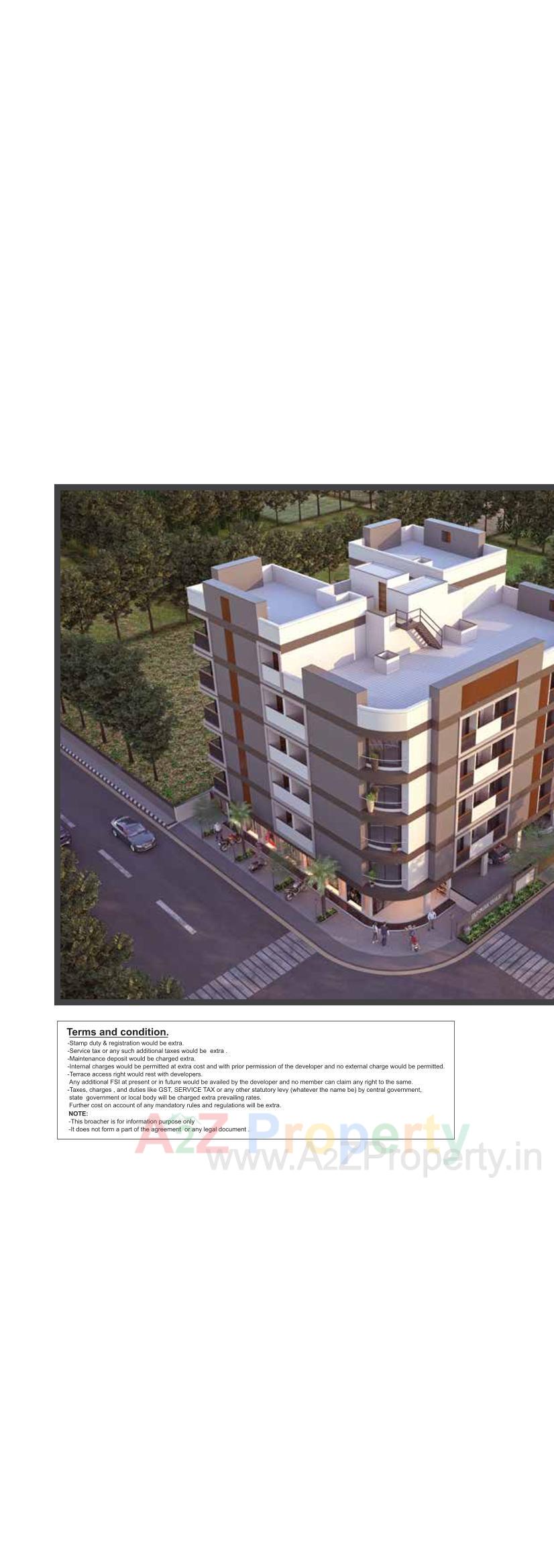 3D Elevation of real estate project Sunrise Gold located at Ghanteshwar, Rajkot, Gujarat