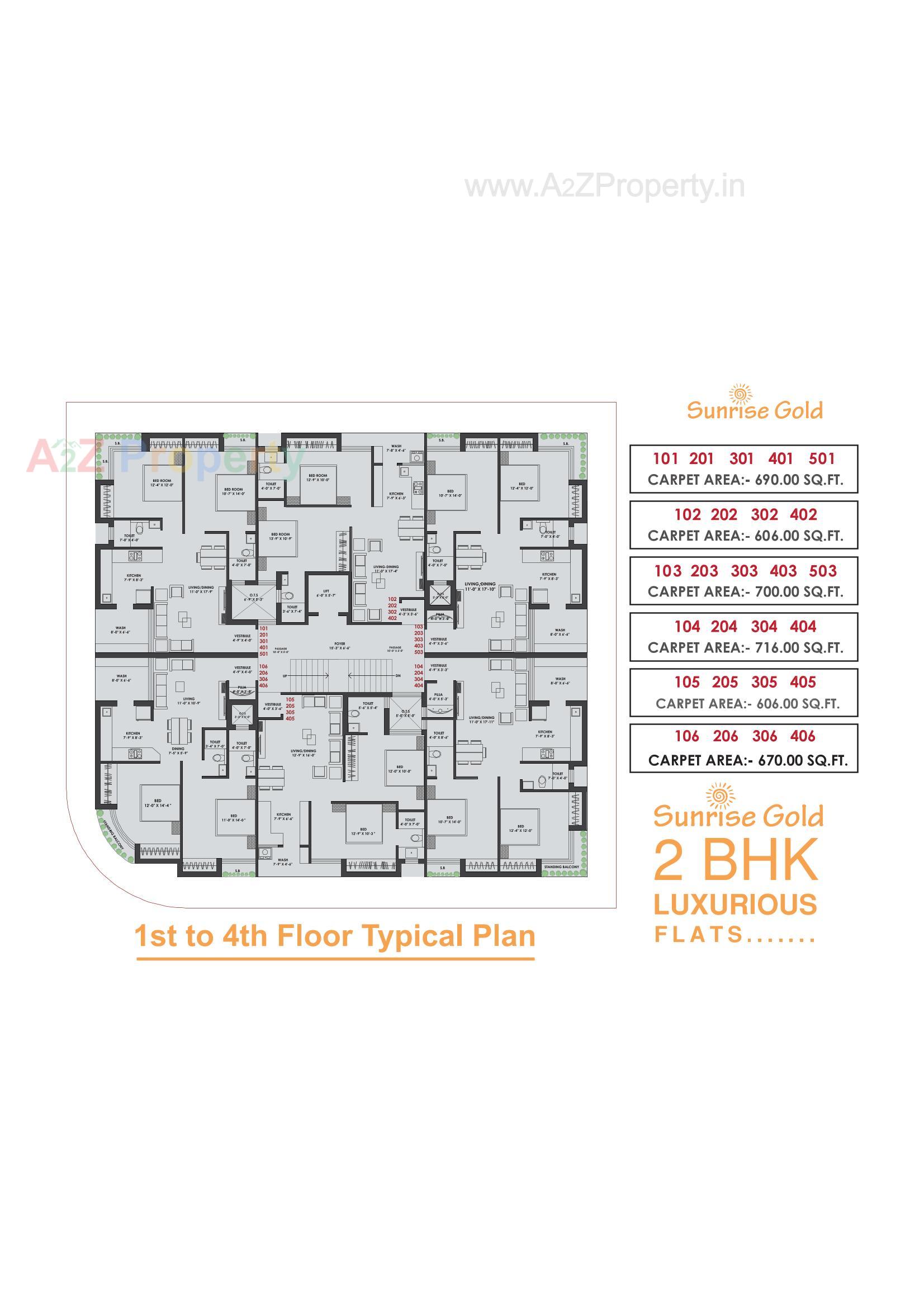 Layout of real estate project Sunrise Gold located at Ghanteshwar, Rajkot, Gujarat