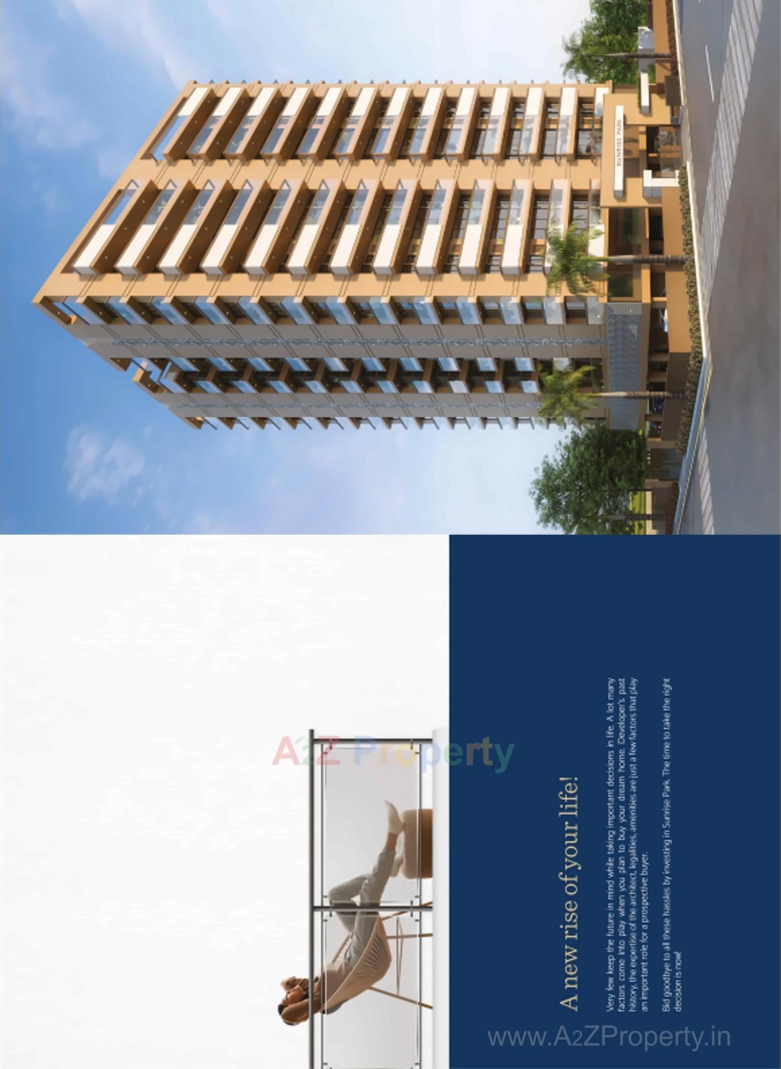 3D Elevation of real estate project Sunrise Park located at Ghanteswar, Rajkot, Gujarat