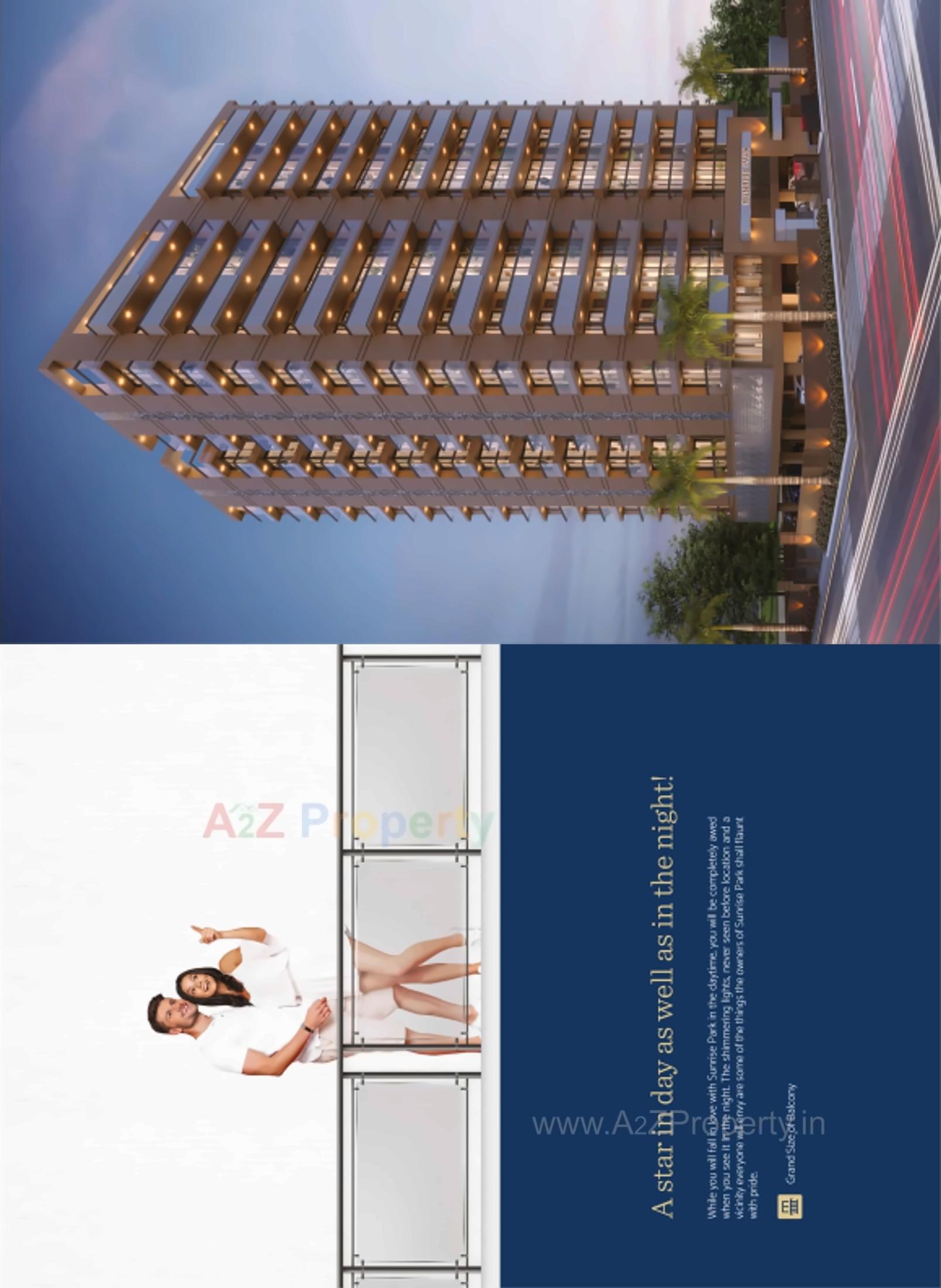 3D Elevation of real estate project Sunrise Park located at Ghanteswar, Rajkot, Gujarat