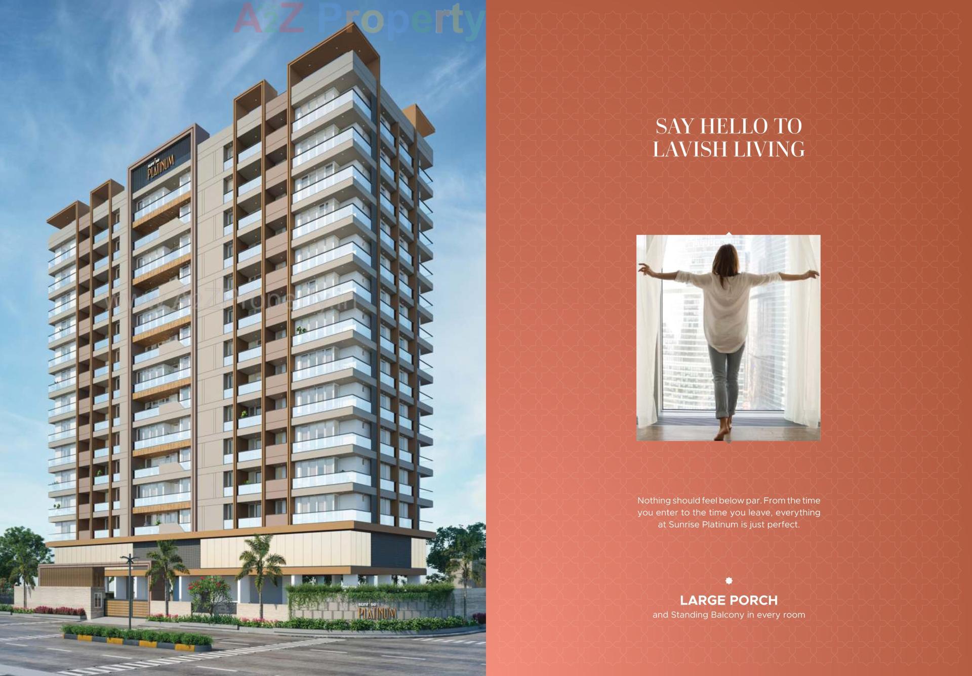 3D Elevation of real estate project Sunrise Platinum located at Ghanteshwar, Rajkot, Gujarat