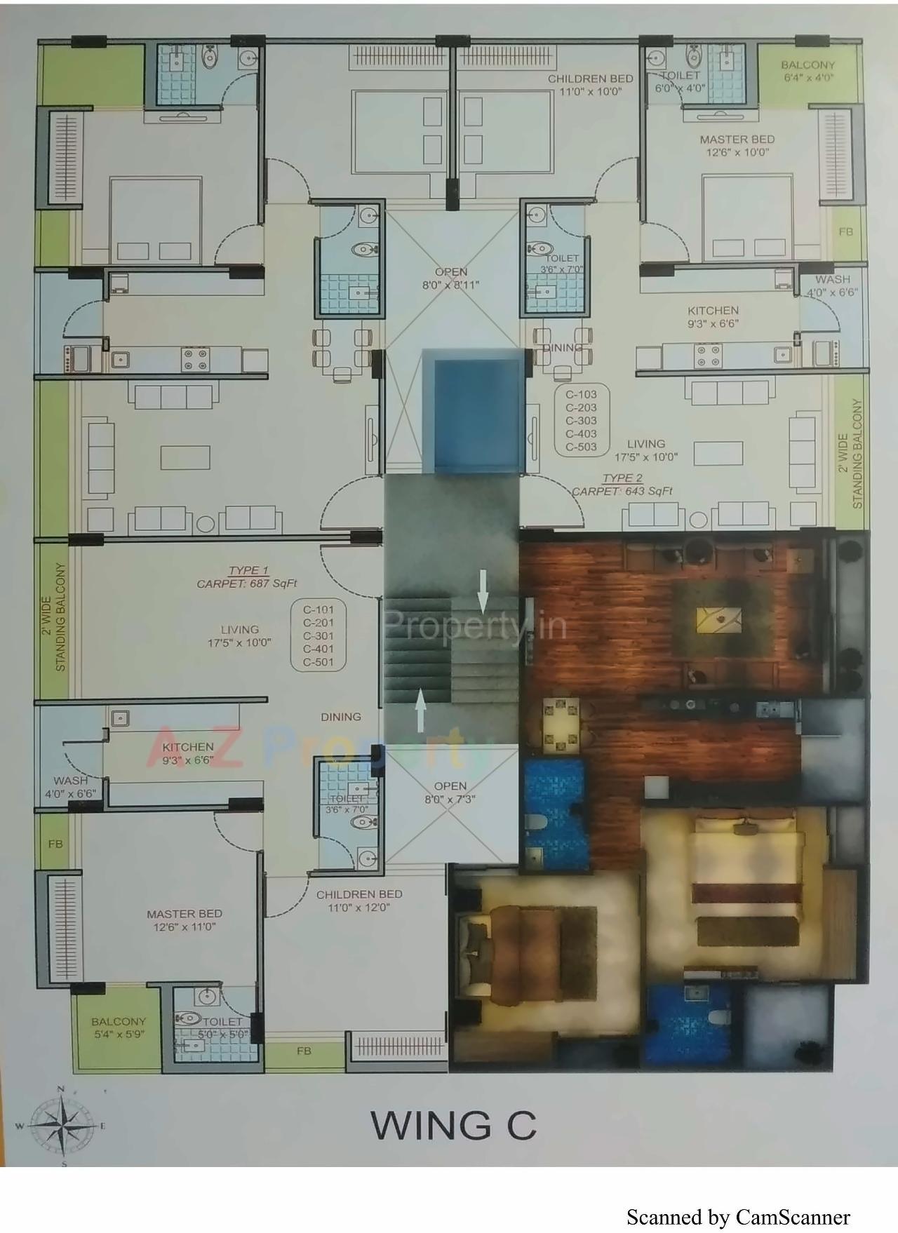 Layout of real estate project Sunrise Prime located at Ghanteshwar, Rajkot, Gujarat