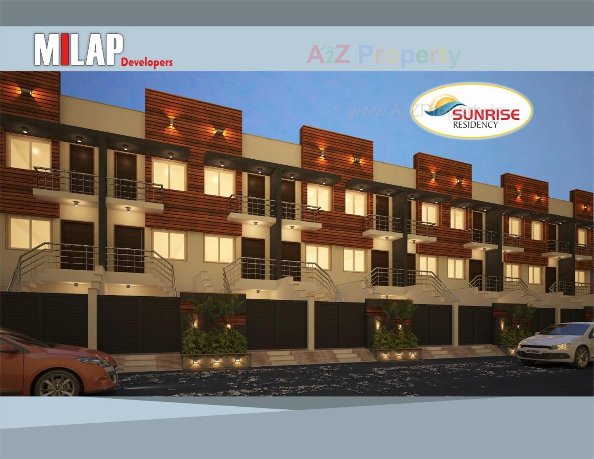 3D Elevation of real estate project Sunrise Residency located at Rajkot, Rajkot, Gujarat