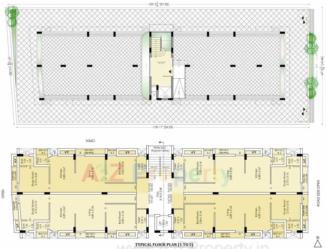 Layout of real estate project Sunrise located at Ghanteshwar, Rajkot, Gujarat