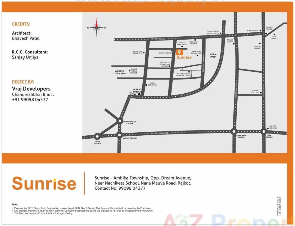  of real estate project Sunrise located at Mavdi, Rajkot, Gujarat