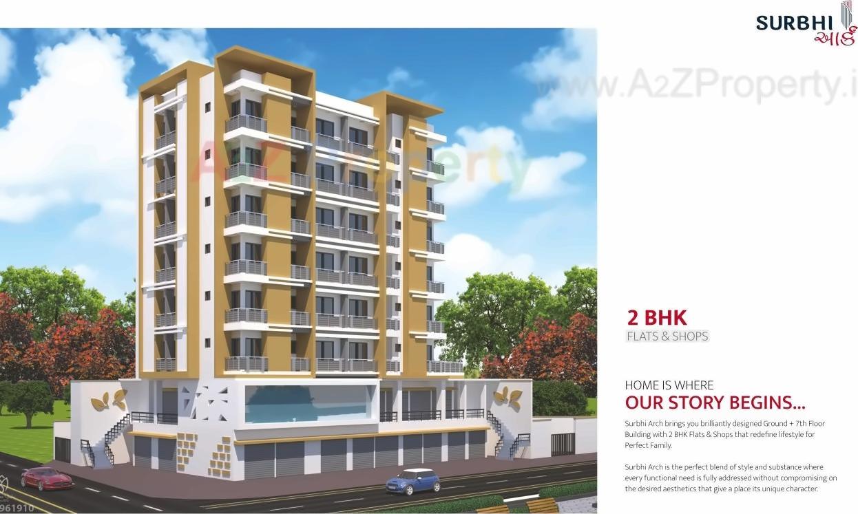 3D Elevation of real estate project Surbhi Arc located at Kothariya, Rajkot, Gujarat