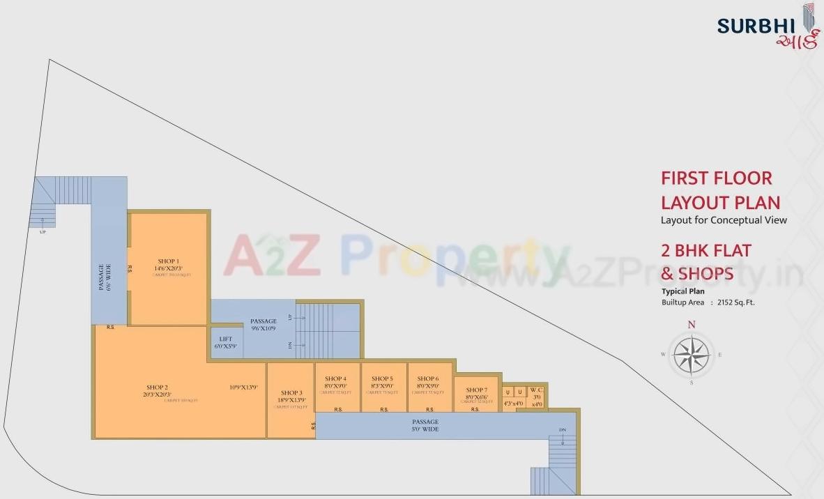 Layout of real estate project Surbhi Arc located at Kothariya, Rajkot, Gujarat