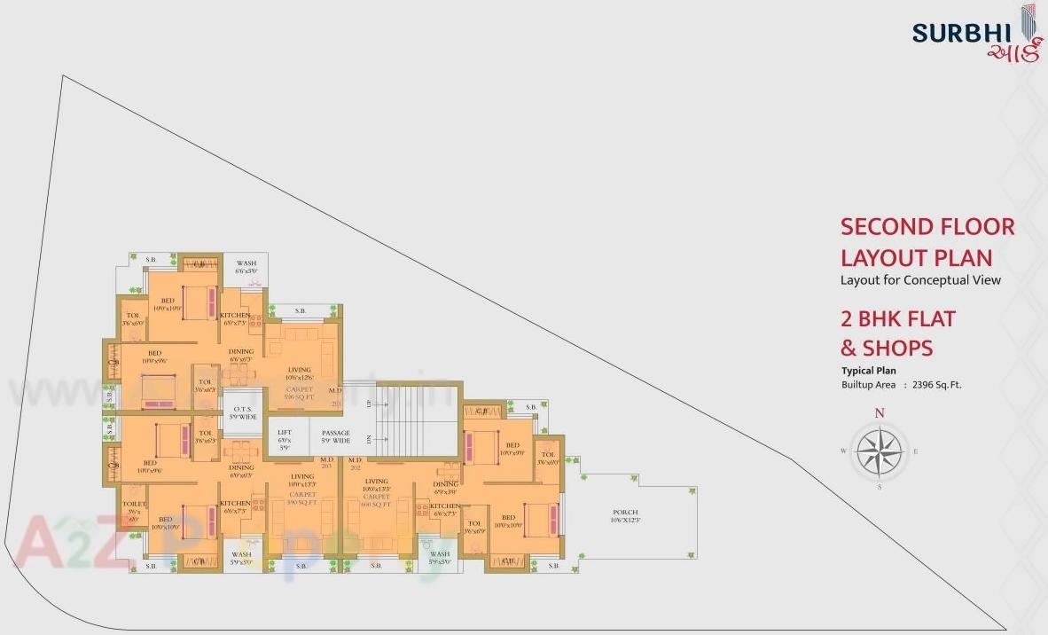 Layout of real estate project Surbhi Arc located at Kothariya, Rajkot, Gujarat