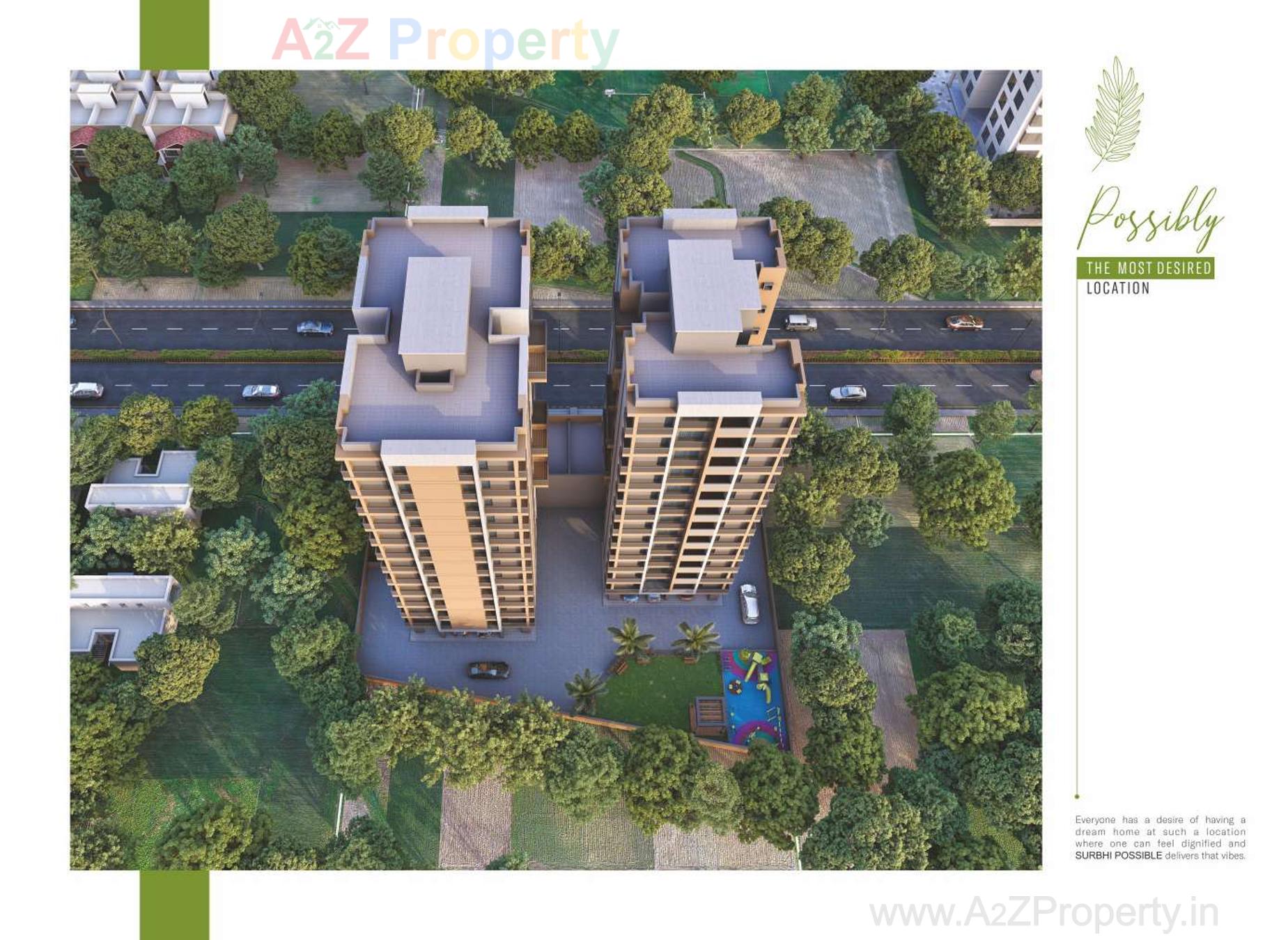 3D Elevation of real estate project Surbhi Possible   O located at Vavdi, Rajkot, Gujarat