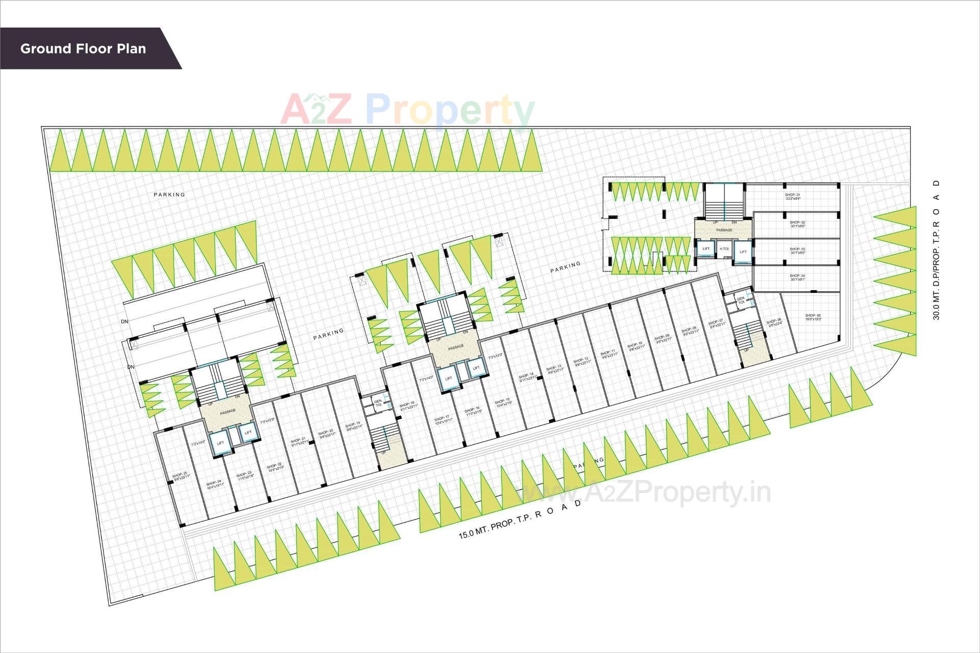 Layout of real estate project Suvarna Heights located at Mavdi, Rajkot, Gujarat