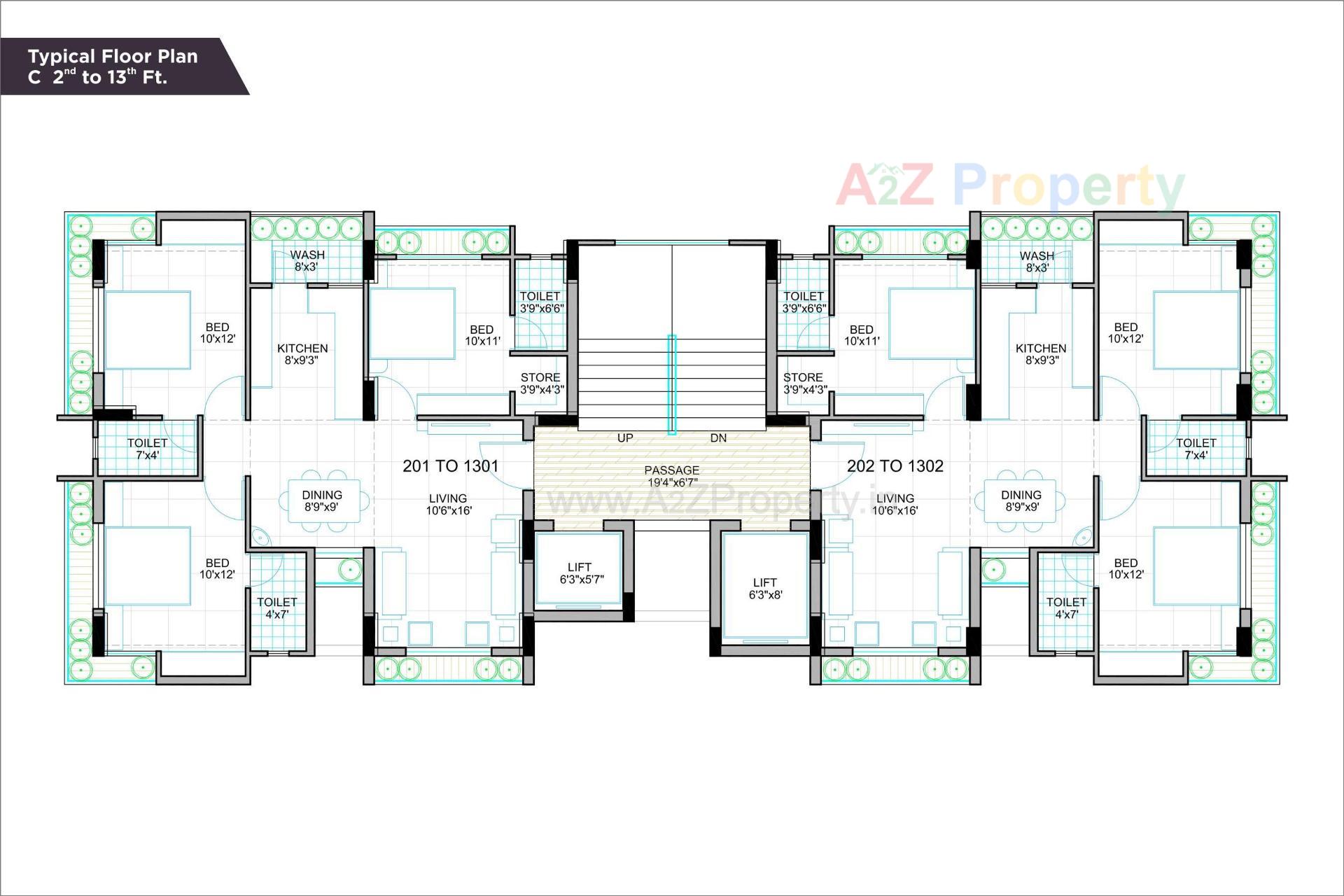 Layout of real estate project Suvarna Heights located at Mavdi, Rajkot, Gujarat
