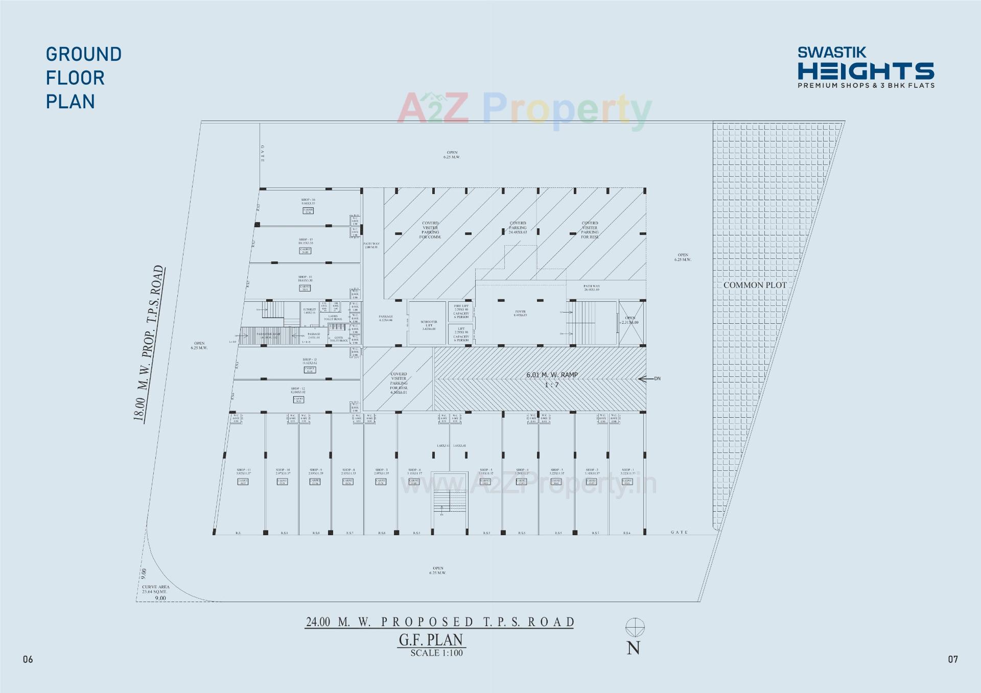 Layout of real estate project Swastik Heights located at Mavdi, Rajkot, Gujarat