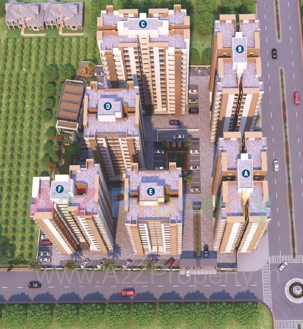 3D Elevation of real estate project Swastik Highlands located at Raiya, Rajkot, Gujarat