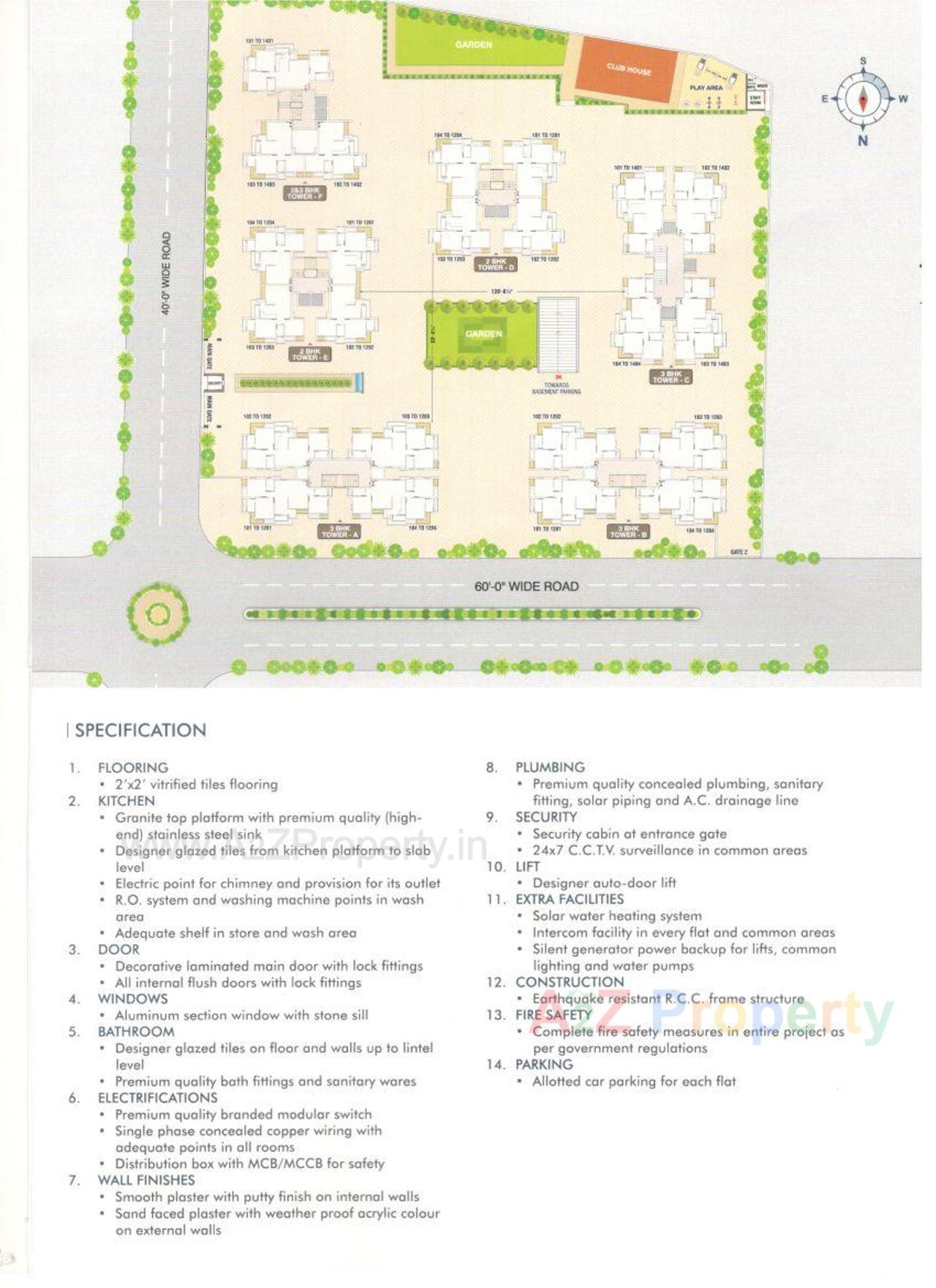 Layout of real estate project Swastik Highlands located at Raiya, Rajkot, Gujarat