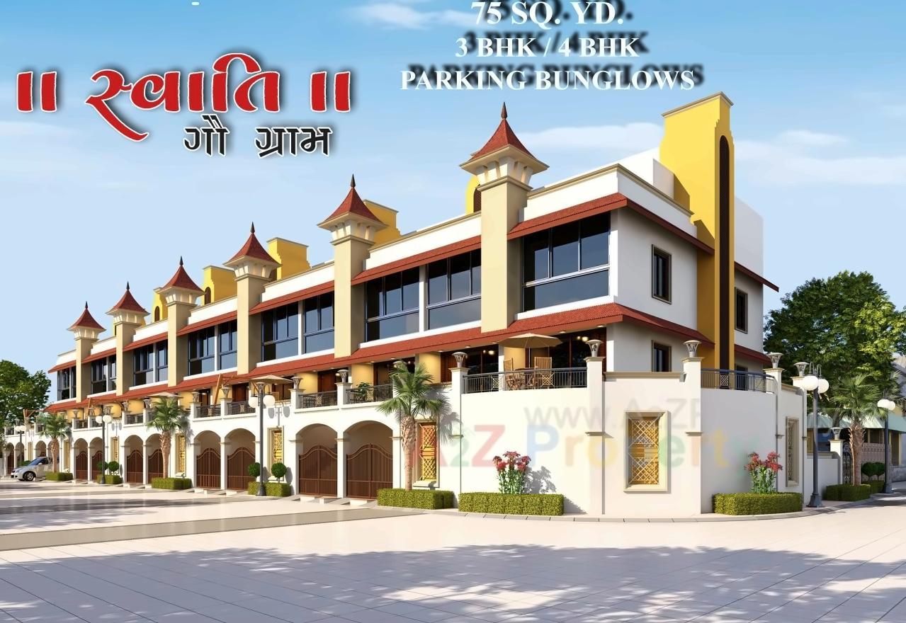 3D Elevation of real estate project Swati Bungalows located at Kotharia, Rajkot, Gujarat