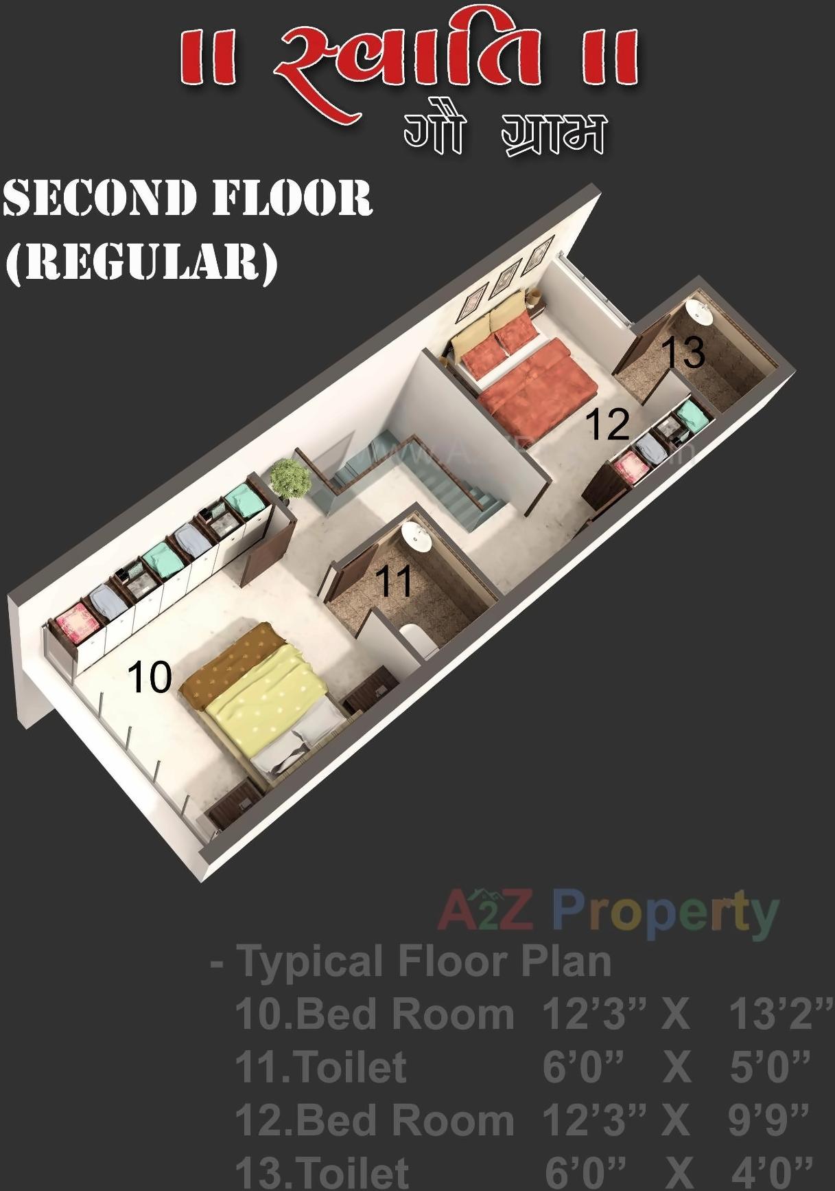 Layout of real estate project Swati Bungalows located at Kotharia, Rajkot, Gujarat