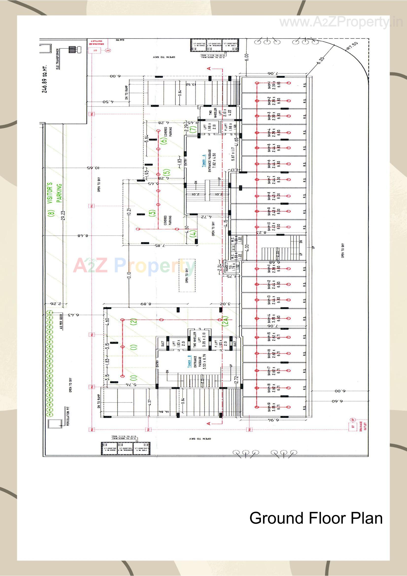 Layout of real estate project Swayam City located at Vavdi, Rajkot, Gujarat