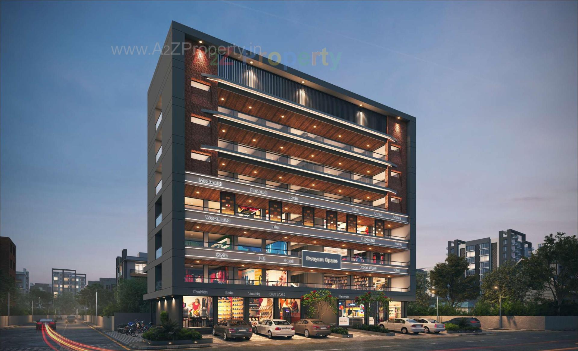 3D Elevation of real estate project Swayam Space located at Mavdi, Rajkot, Gujarat